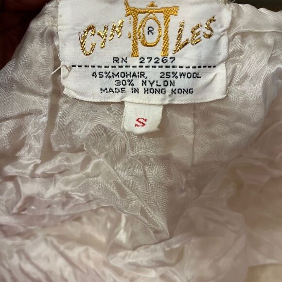 Vintage Cyn Les  Fuzzy Mohair/Wool Cardigan/Sweater S - Picture 2 of 16